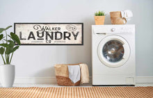 Custom Stretched Canvas Laundry Sign